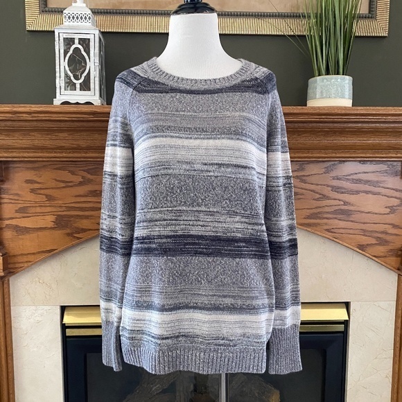 Eddie Bauer Crew Neck Striped Sweater Sz. M - Picture 1 of 13